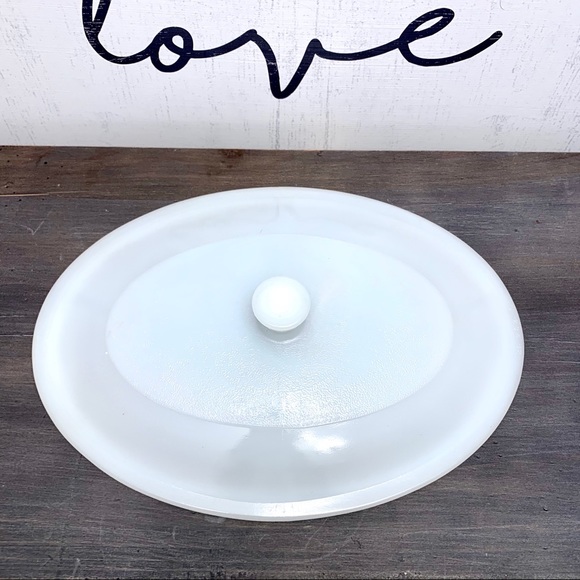 Vintage USA Glasbake casserole ovenware lid basket - Picture 9 of 16